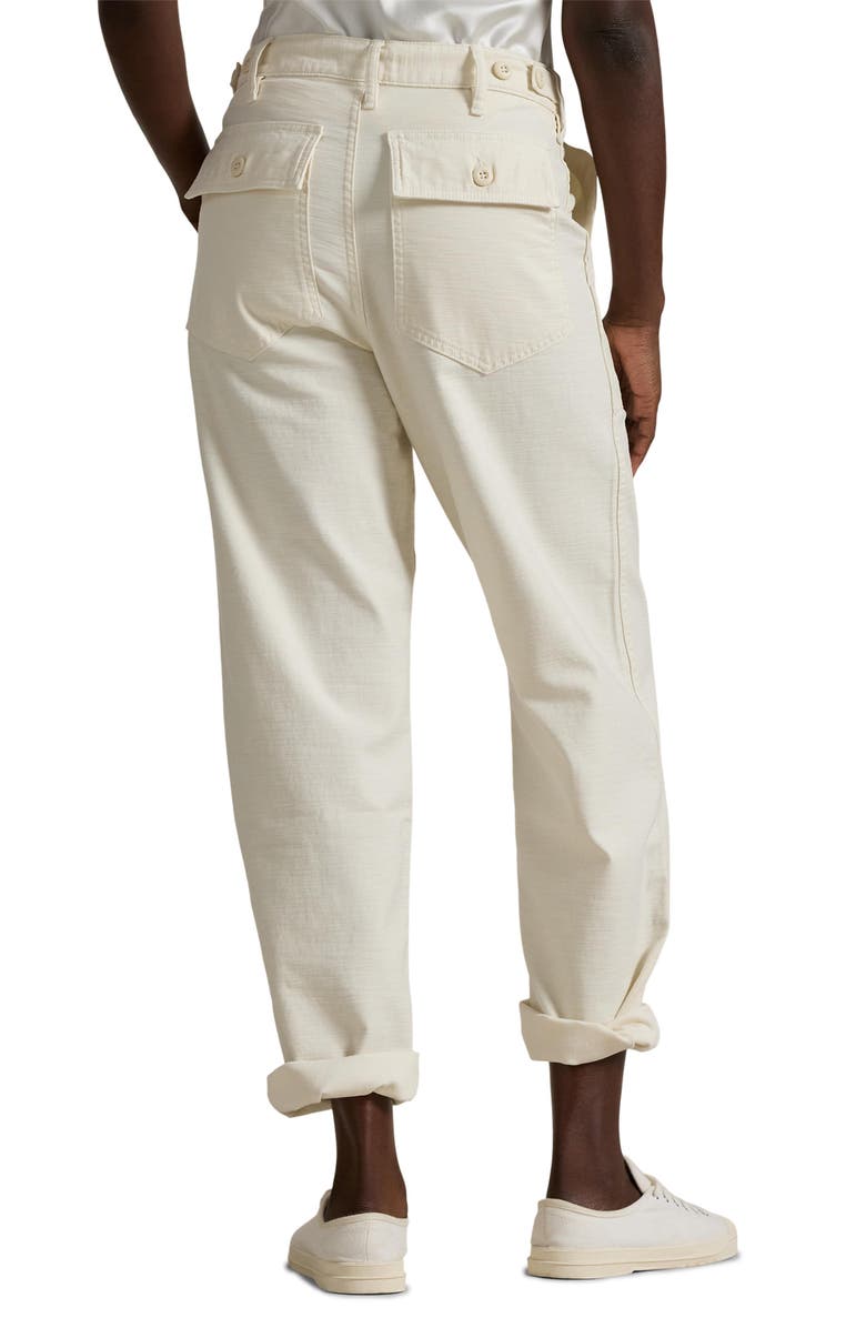 Polo Ralph Lauren Ricky Cotton Sateen Pants, Alternate, color, Ecru