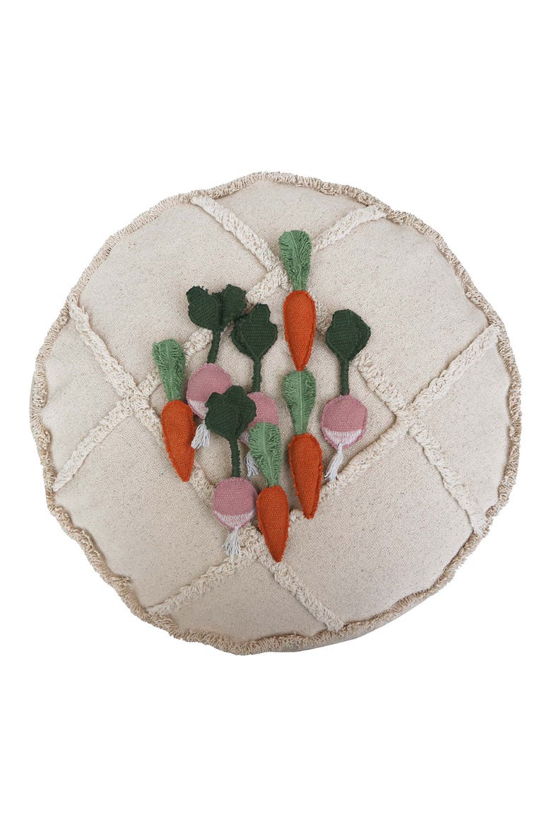Tic-Tac-Toe Pouf, Alternate, color, NATURAL ORANGE DARK GREEN