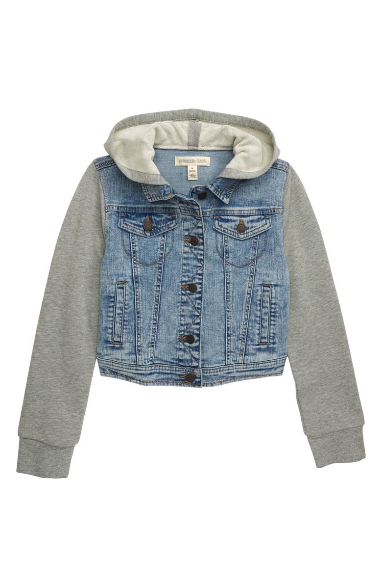 Tucker + Tate Hooded Denim Jacket, Main, color,