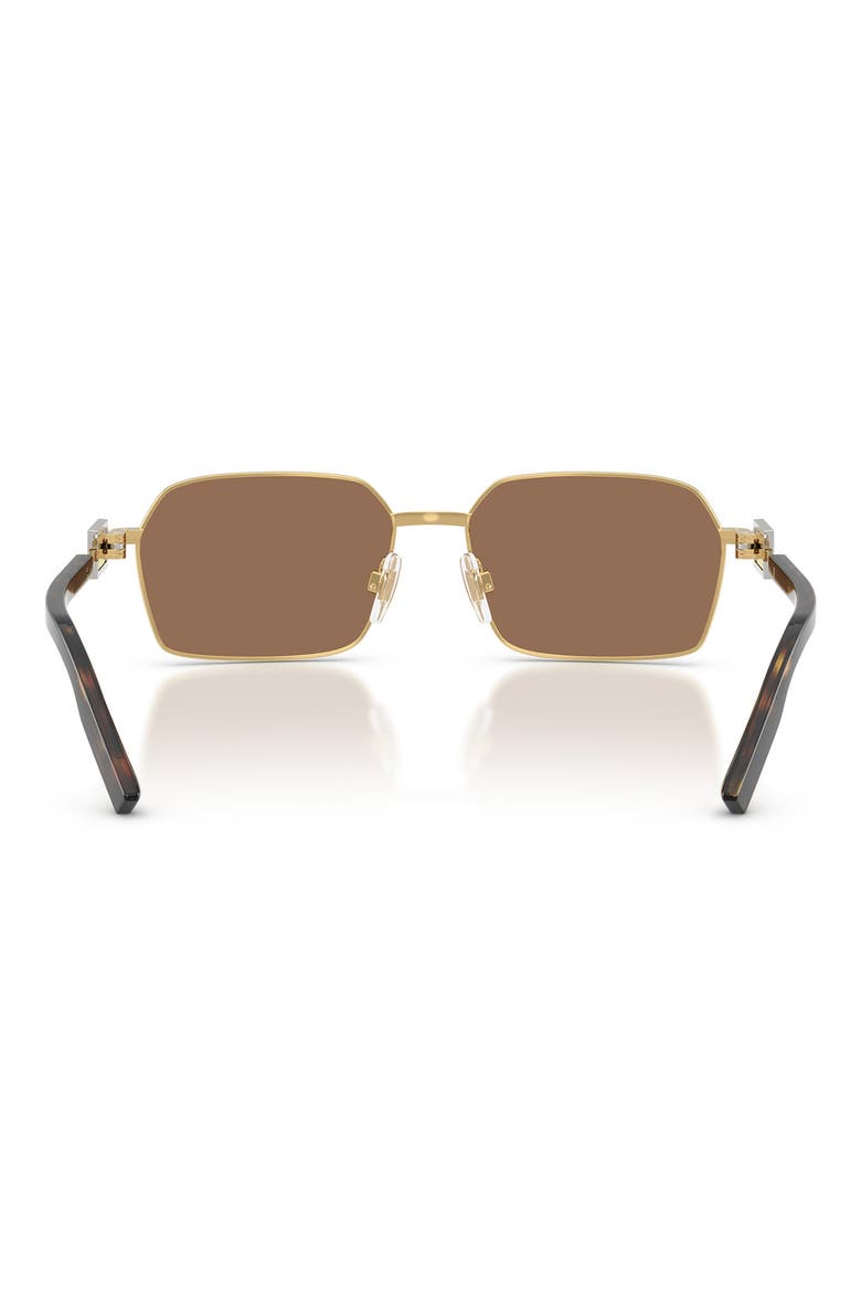 56mm Rectangular Sunglasses, Alternate, color, GOLD