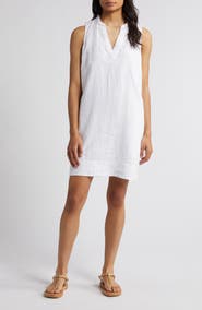 Tommy Bahama Two Palms Double Ruffle Linen Dress