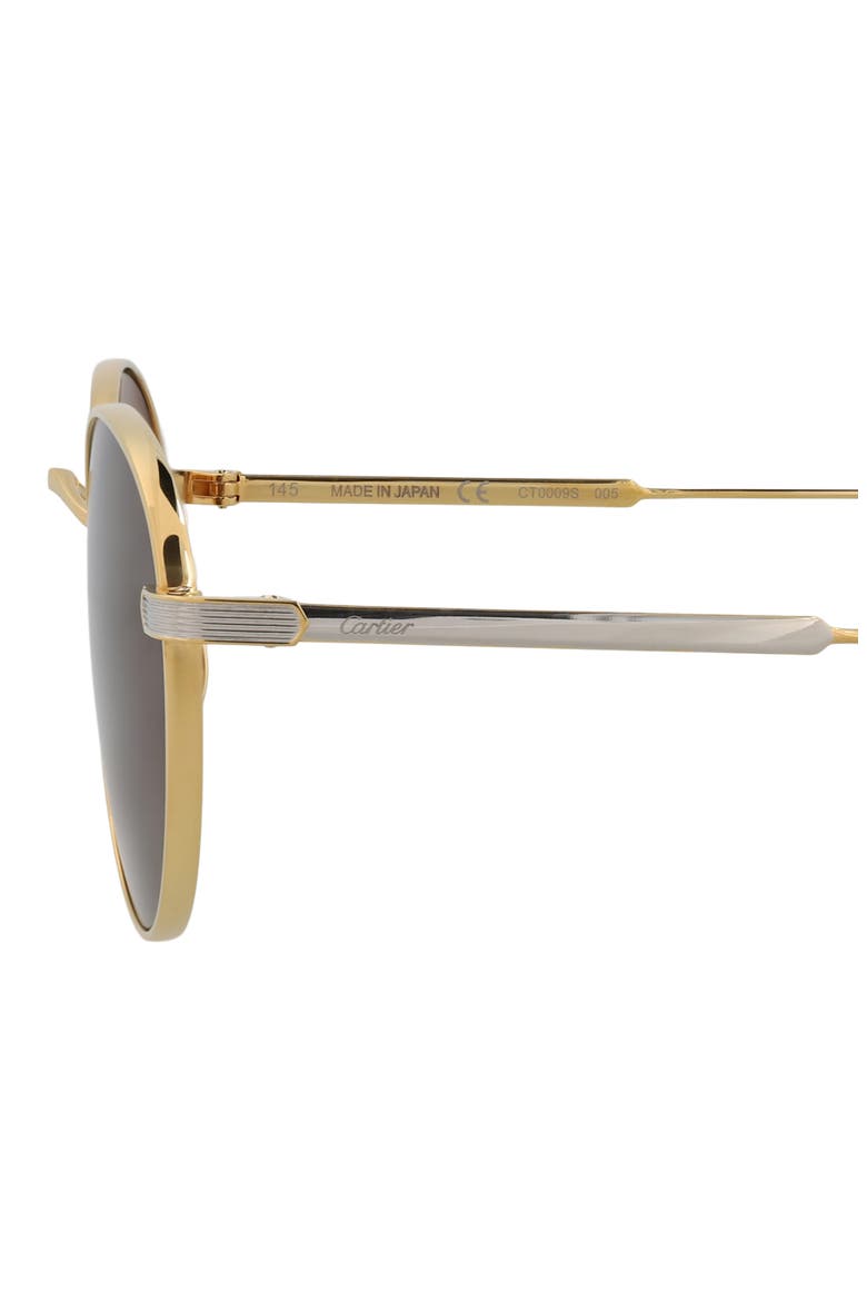 Special Edition 53mm Round Sunglasses, Alternate, color, GOLD GOLD BROWN