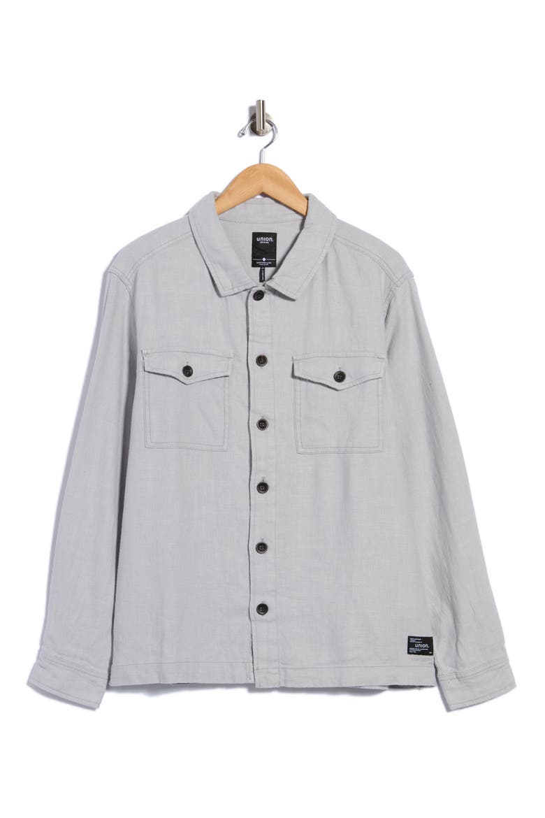 Charleston Linen Blend Shirt Jacket, Main, color, VAPOR