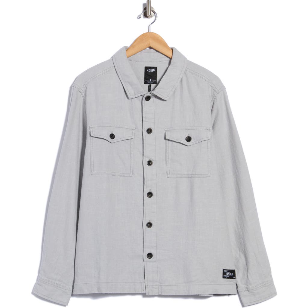 Union Charleston Linen Blend Shirt Jacket In Vapor
