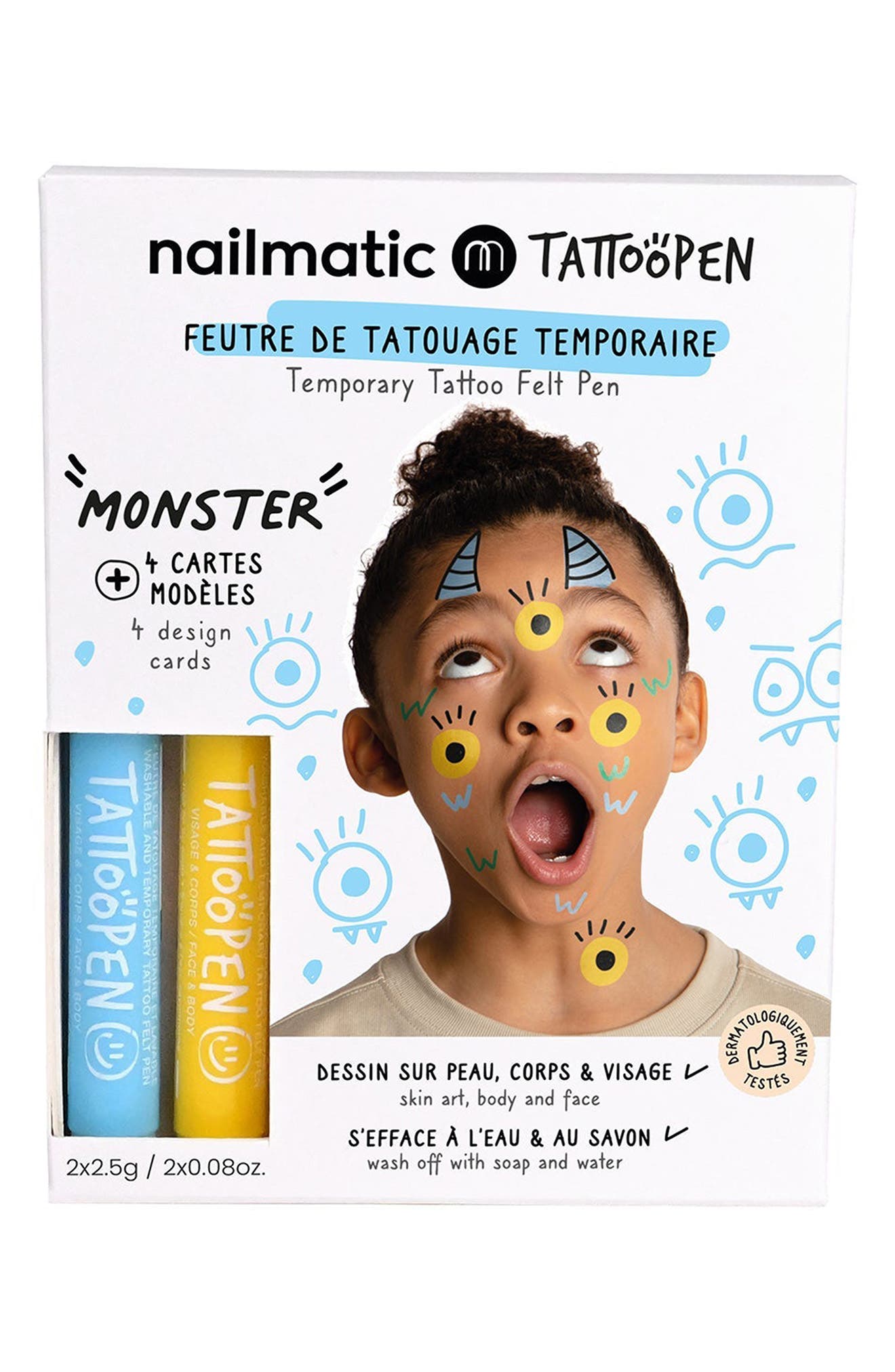 nailmatic TattooPen Monster Temporary Tattoo Felt Pen Kit 