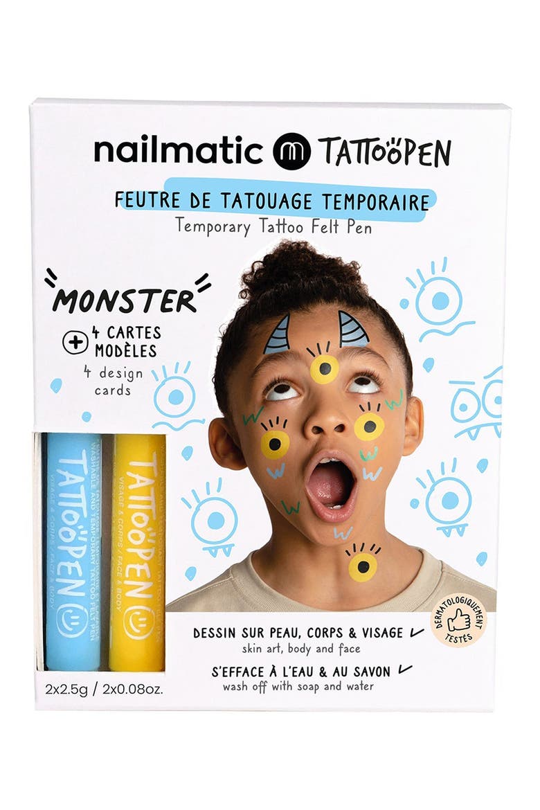 TattooPen Monster Temporary Tattoo Felt Pen Kit, Main, color, NO COLOR