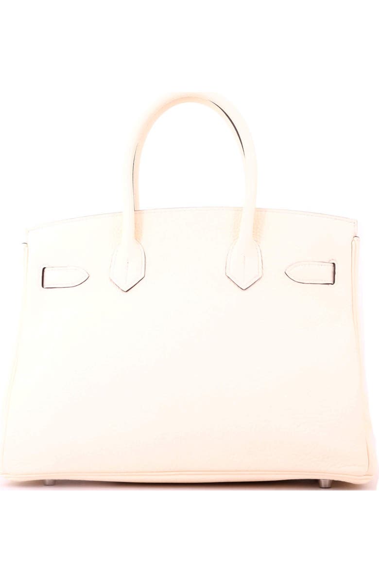 Pre-Owned Hermes Birkin Handbag Light Clemence with Palladium Hardware 30, Alternate, color, Nata