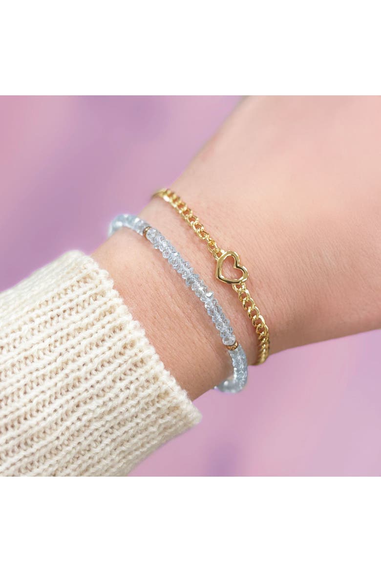 Blue Topaz Bead Bracelet, Alternate, color, Blue Topaz