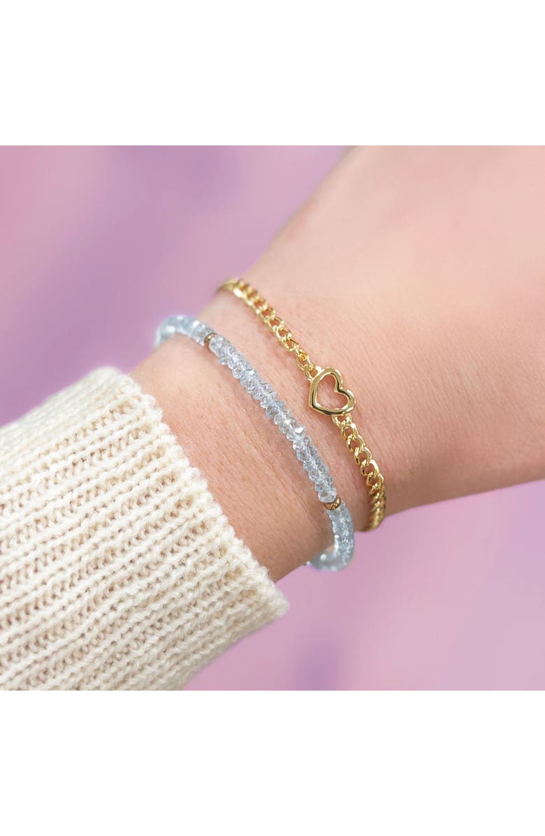 The Lovery Fine Jewelry Blue Topaz Bead Bracelet, Alternate, color, Blue Topaz