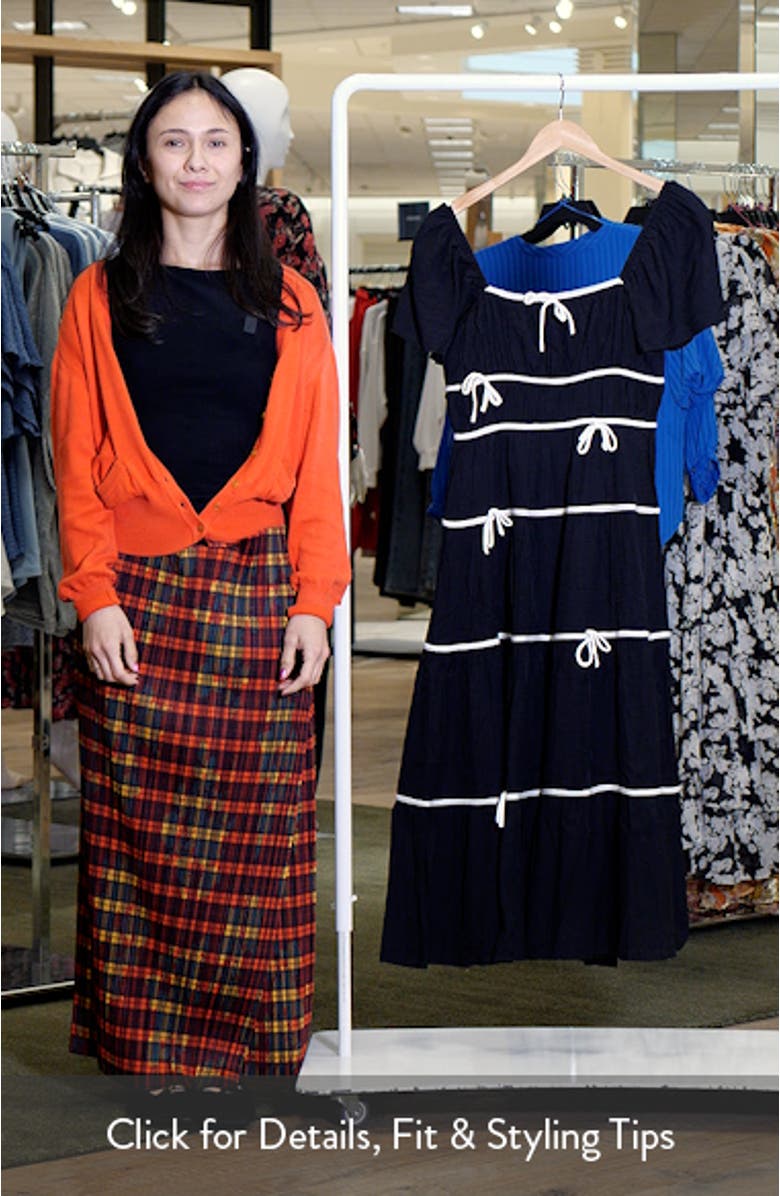 Harvey Bow Tiered Maxi Dress, sales video thumbnail