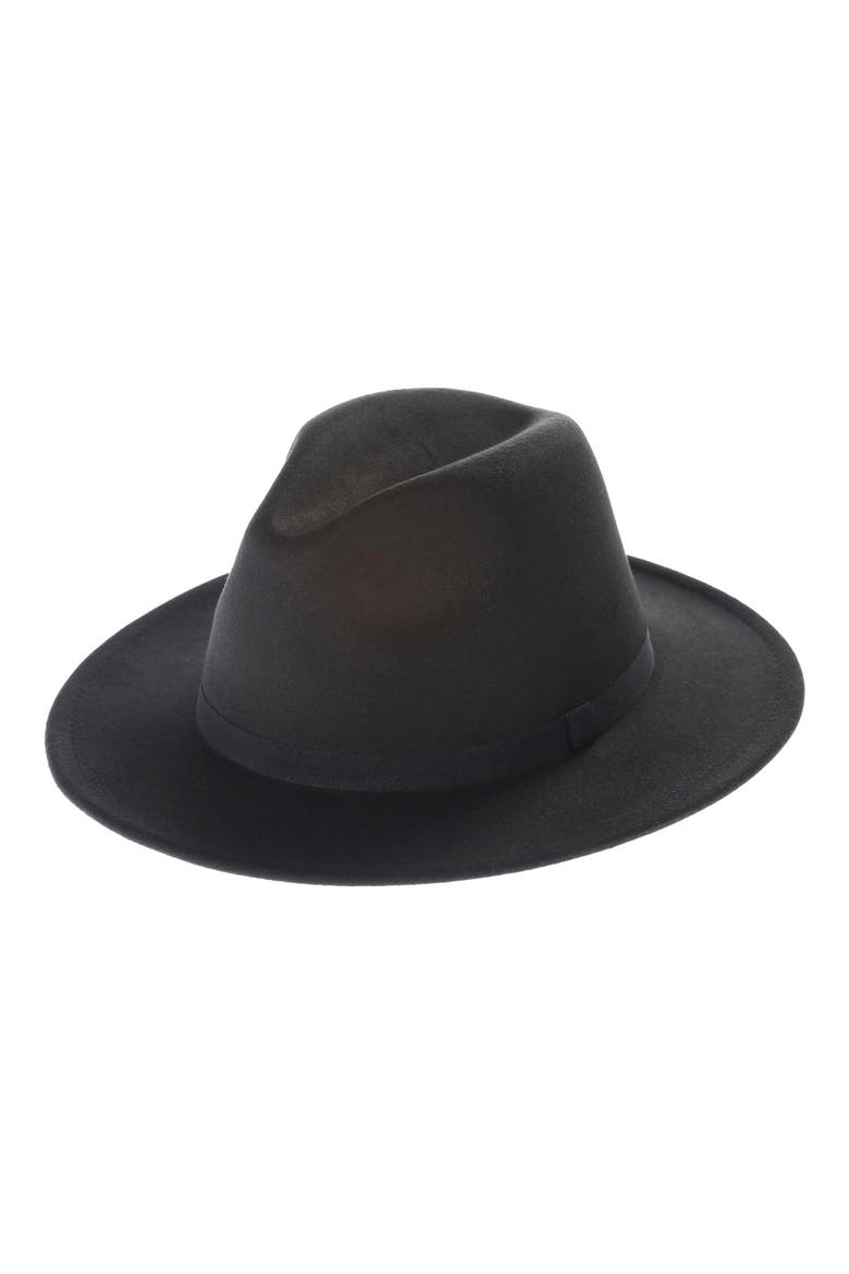 Viviana Felt Panama Hat, Main, color, BLACK