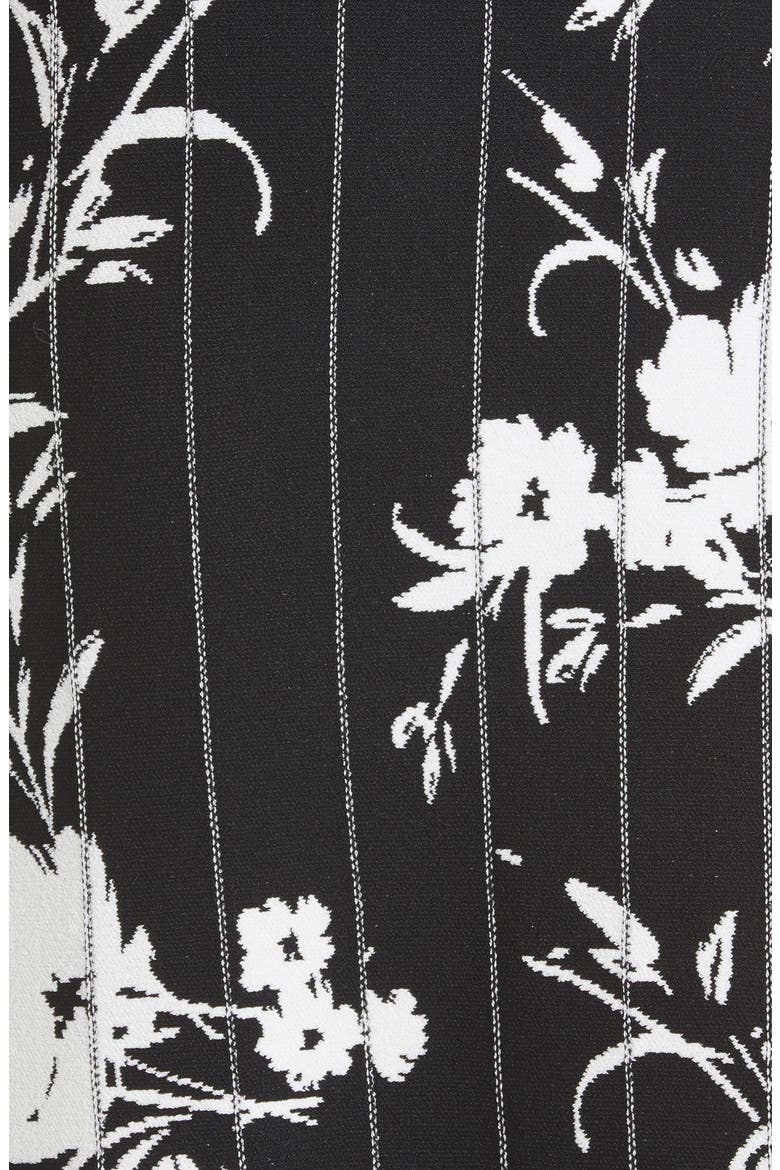 Silhouette Floral Pencil Skirt, Alternate, color, BLACK/WHITE