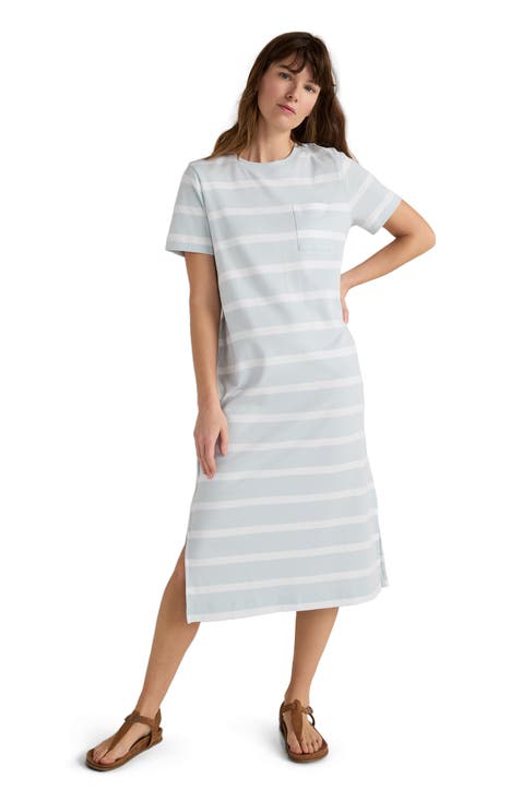 Organic Cotton Interlock Striped Short Sleeve Dress