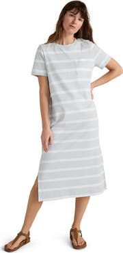 Haven Well Within Organic Cotton Interlock Striped Short Sleeve Dress
