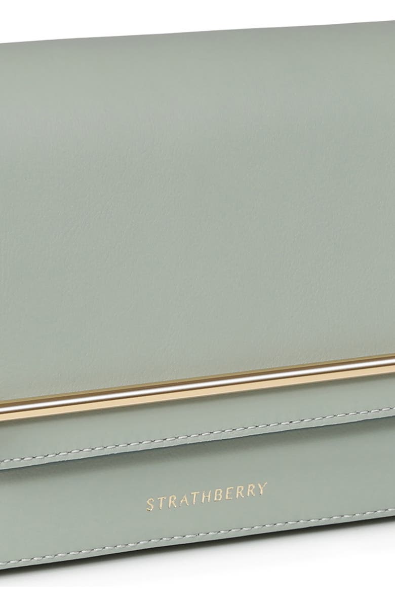 Strathberry East/West Baguette Leather Shoulder Bag, Alternate, color,