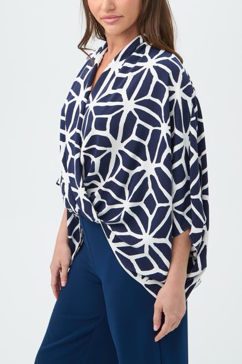 Trina Turk Concourse Draped Top In Multi