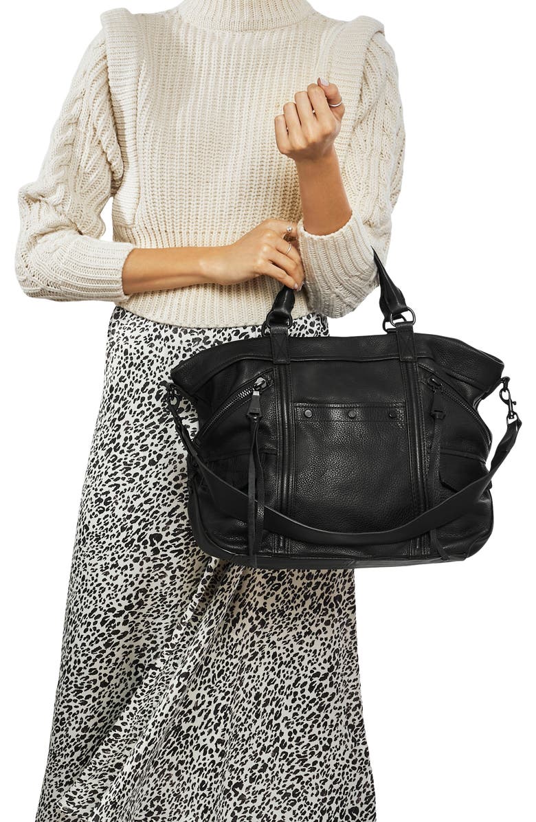 Aimee Kestenberg Fair Game Convertible Tote, Alternate, color, Black