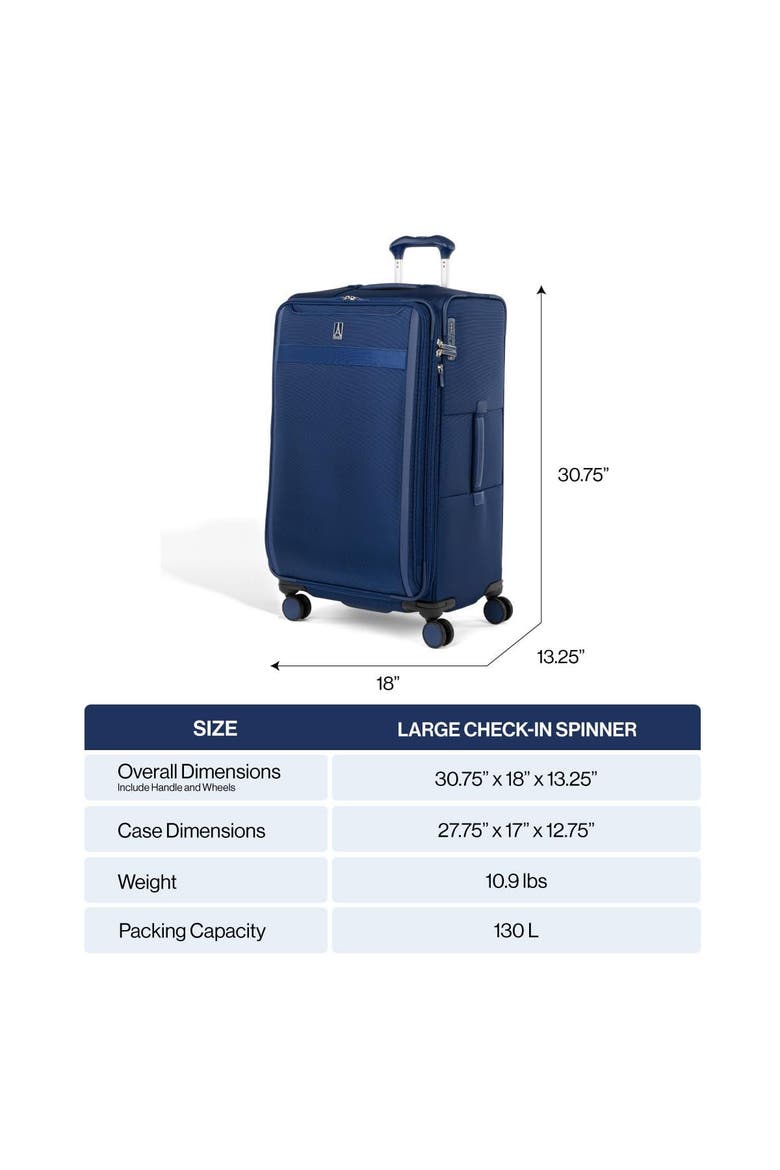 Versapack + Lightweight Softside Expandable 29" Large Checked Spinner Luggage, Alternate, color, Black