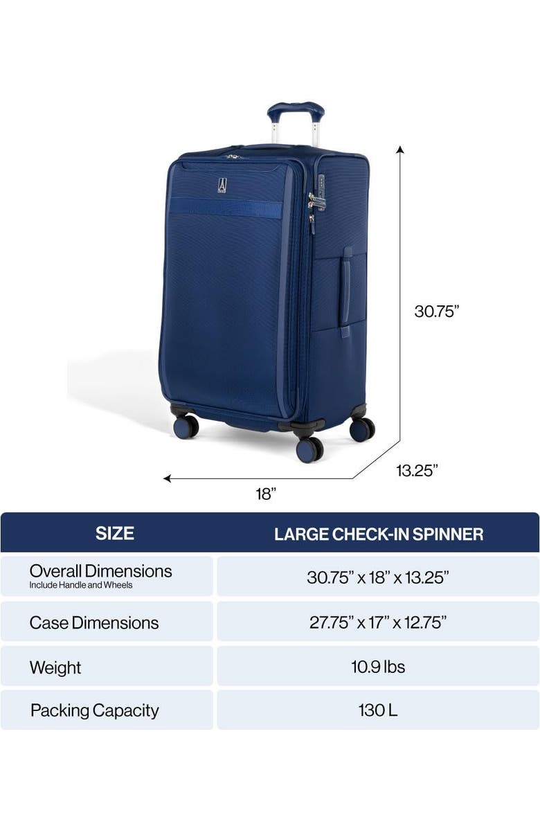 TRAVELPRO Versapack + Lightweight Softside Expandable 29" Large Check In Spinner Luggage, Alternate, color, Black