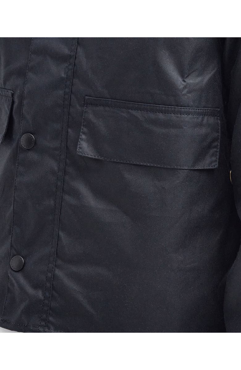 Barbour Spey Slim Waxed Cotton Jacket, Alternate, color, Navy