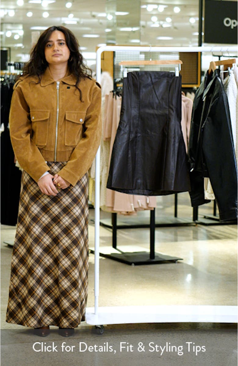 Strapless Faux Leather Minidress, sales video thumbnail