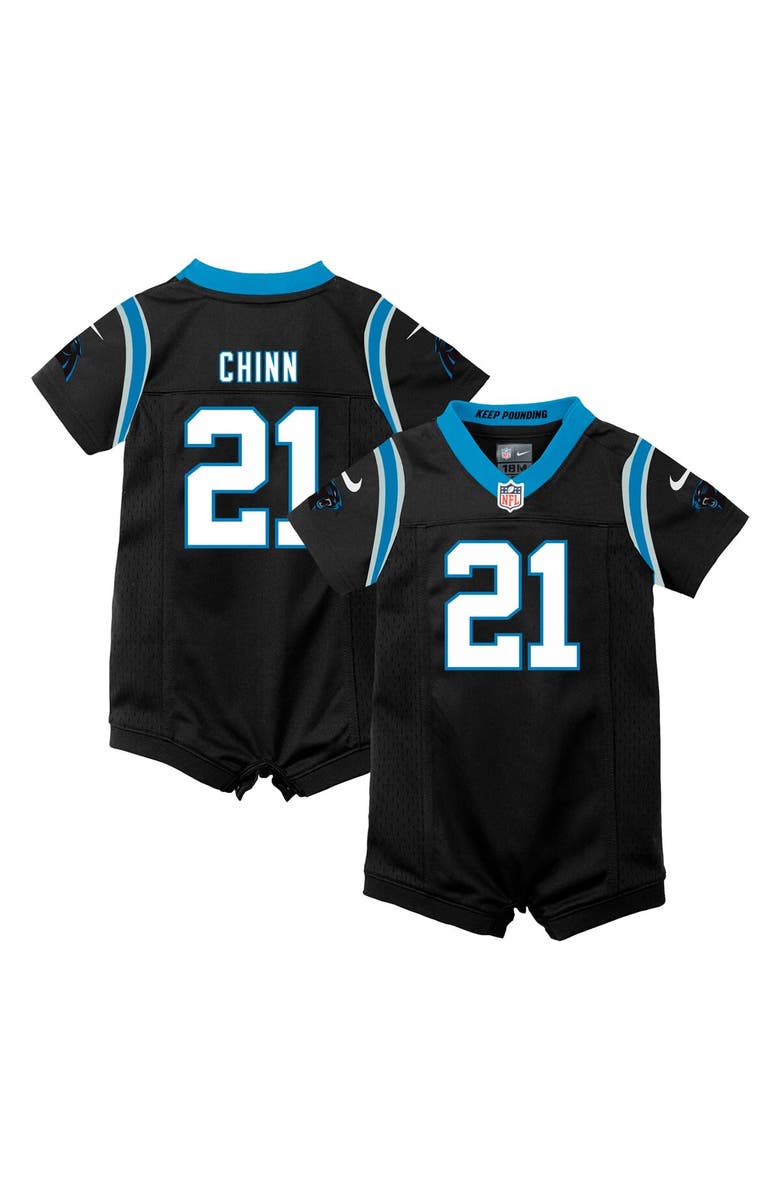 Nike Newborn Nike Jeremy Chinn Black Carolina Panthers Romper Game Jersey, Main, color, 