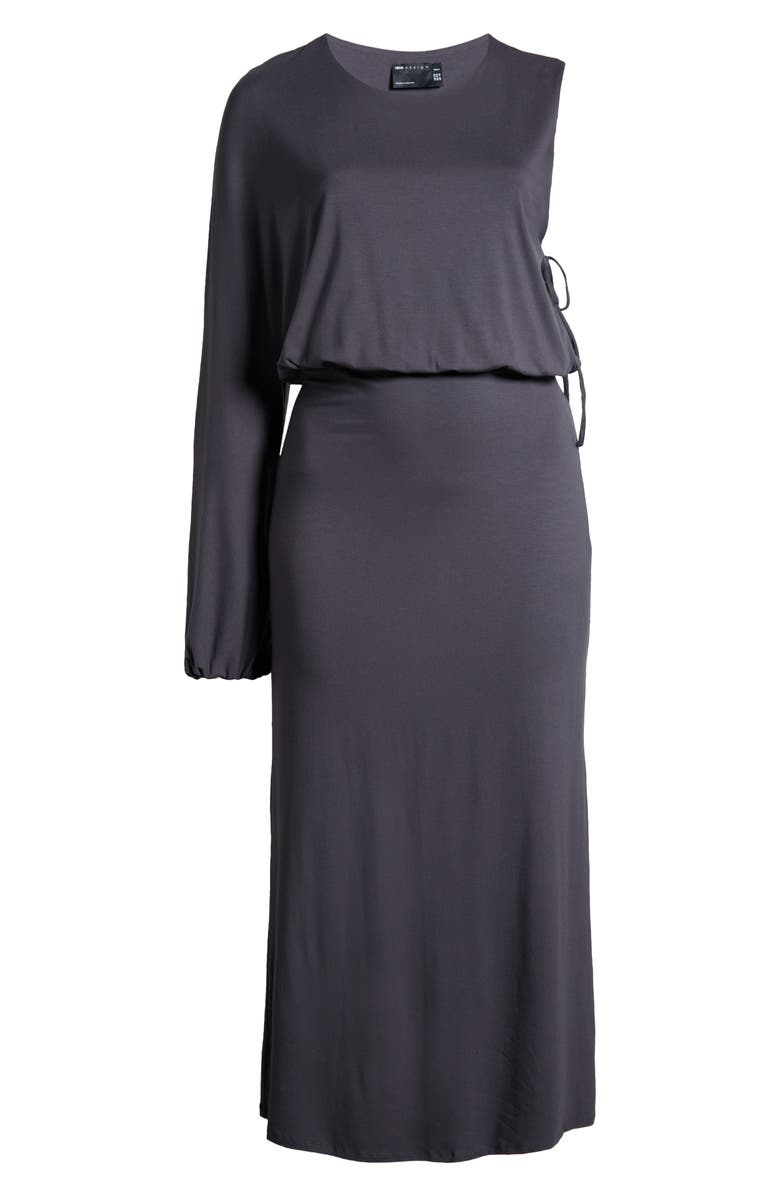 ASOS DESIGN Curve One Sleeve Maxi Dress, Alternate, color, 