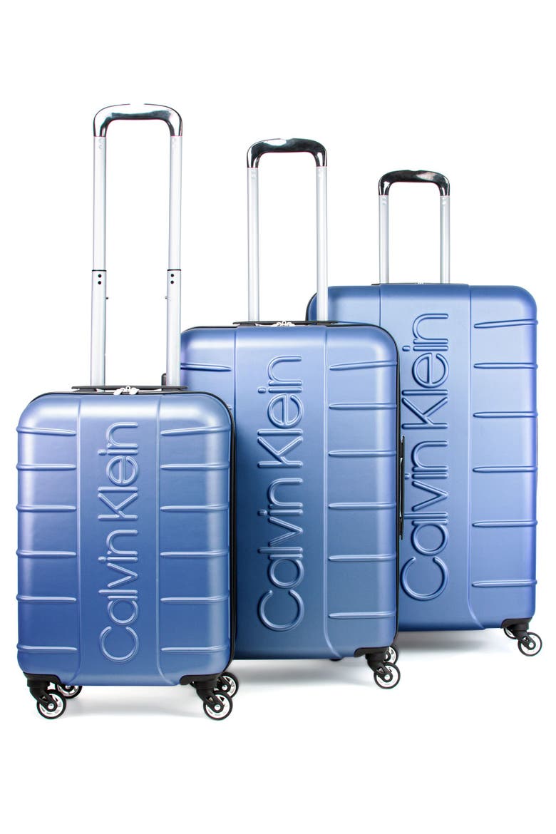 Bowery 3 Piece Luggage Set, Main, color, Blue Steel