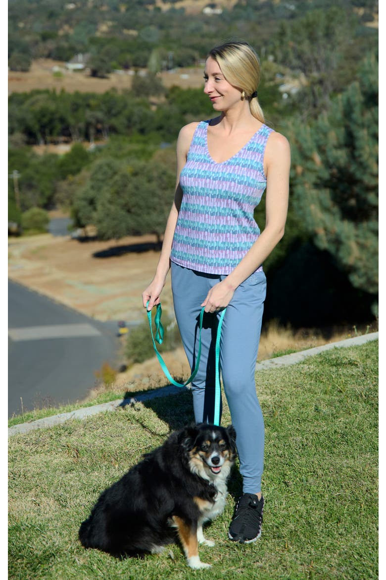 Everyday Shelf Bra Tank, Alternate, color, Watercolor Stripe