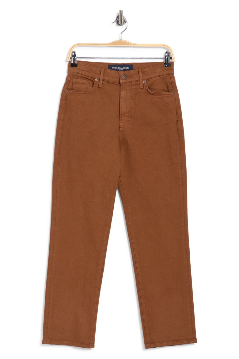 Joey High Waist Ankle Straight Leg Jeans, Main, color, DEEP OCHRE