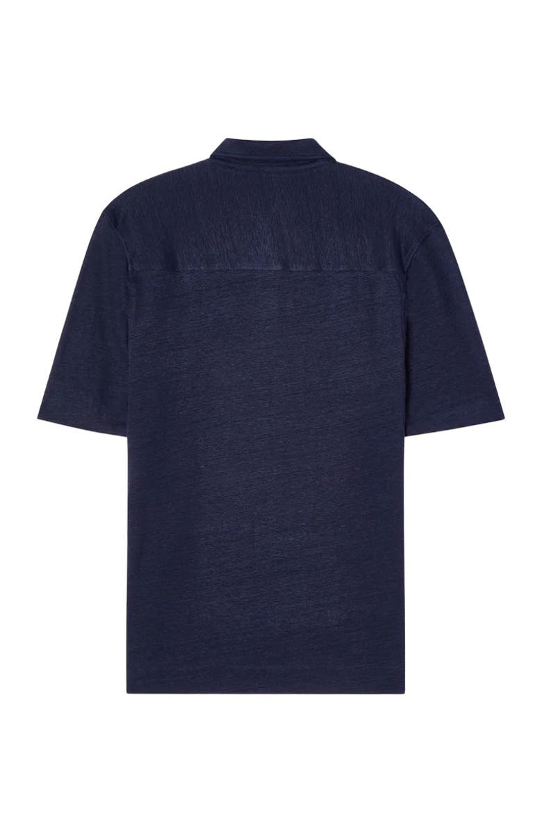 Robert Talbott Taylor Linen Jersey Polo, Alternate, color, Navy