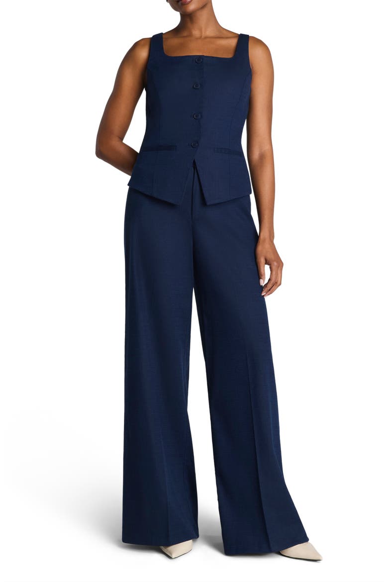 Cotton Blend Vest, Alternate, color, TIMELESS NAVY