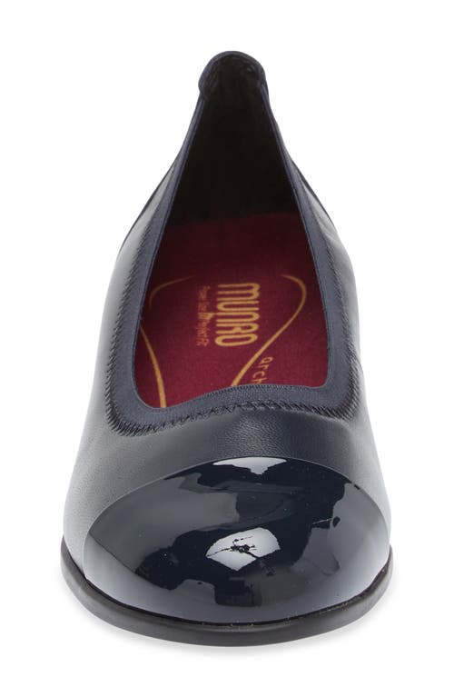 Munro Mila Ballet Flat In Dark Navy Combo