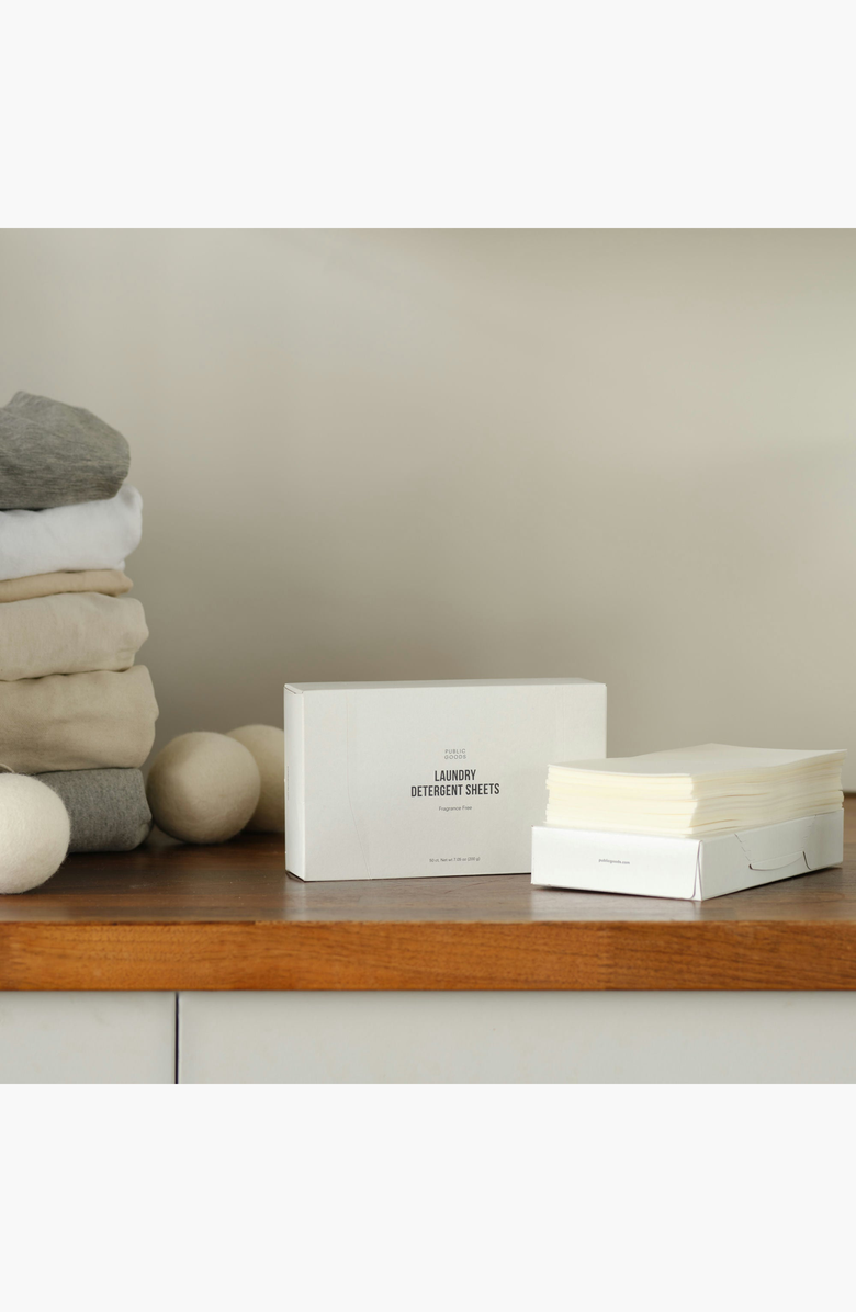 PUBLIC GOODS Laundry Detergent Sheets, Alternate, color, Fragrance Free