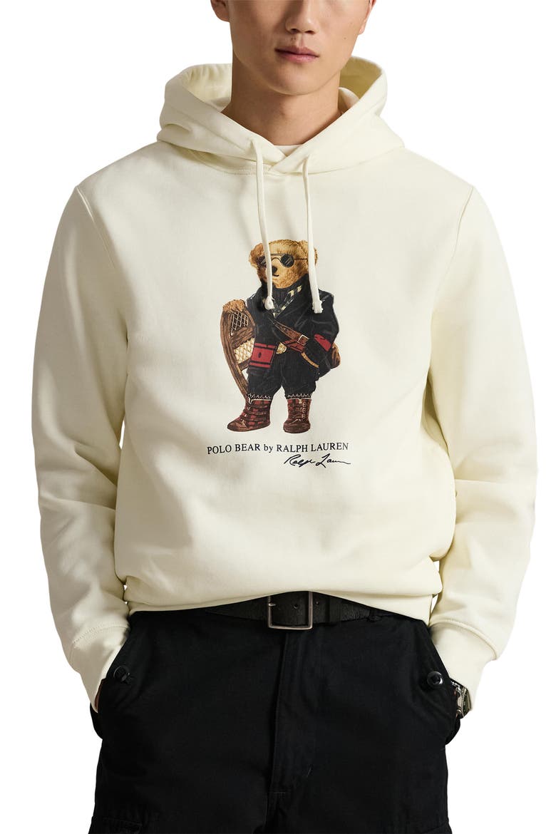 Polo Bear Fleece Graphic Hoodie, Main, color, FA25 CLUBHOUSE CREAM HOL BEAR