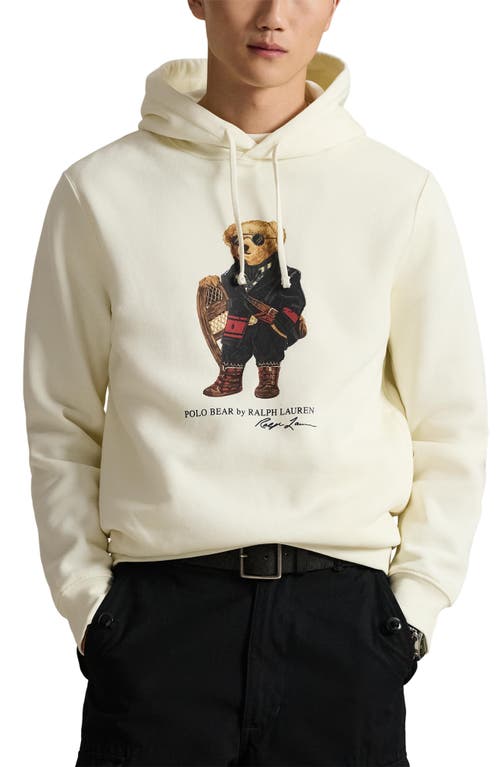 Polo Ralph Lauren Polo Bear Fleece Graphic Hoodie In Neutral