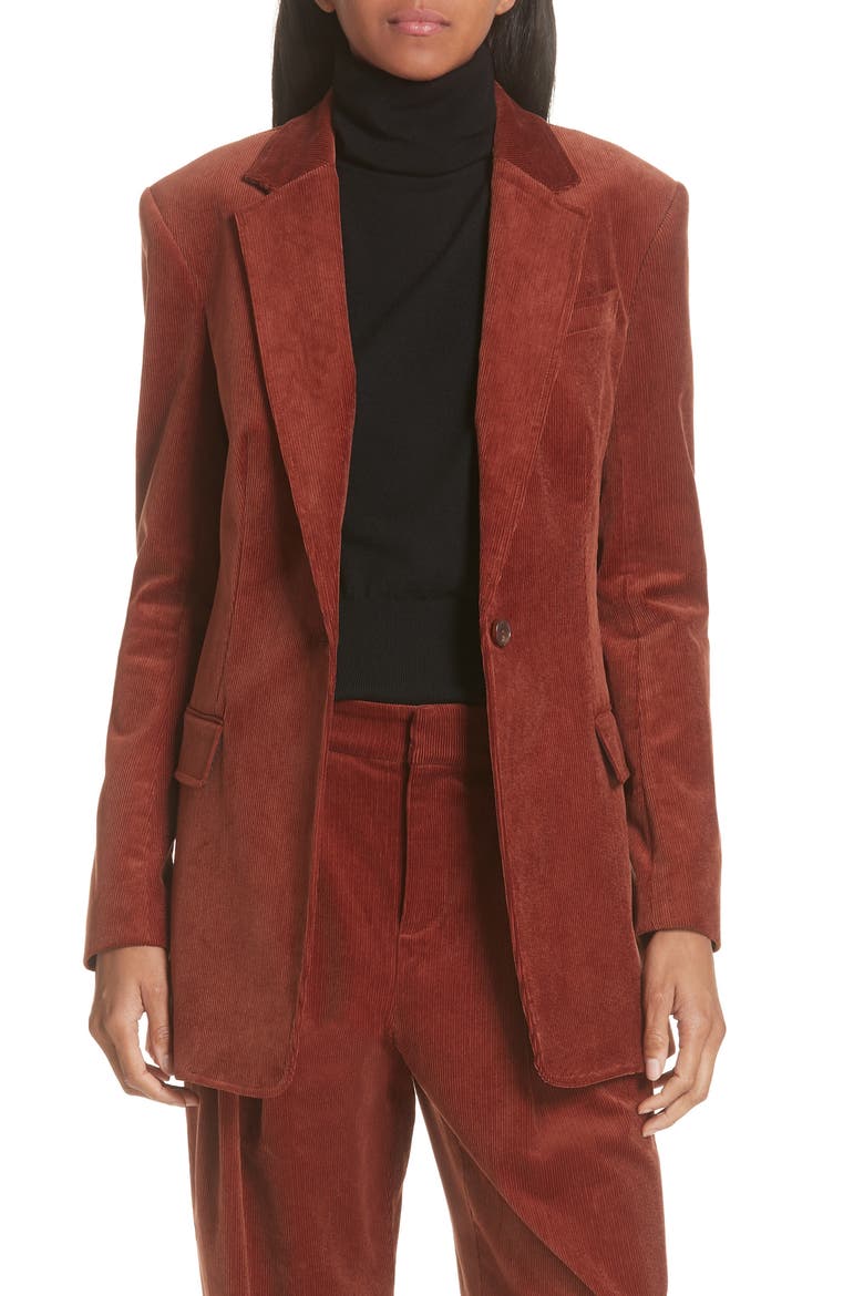 Vernay Corduroy Blazer, Main, color, COGNAC