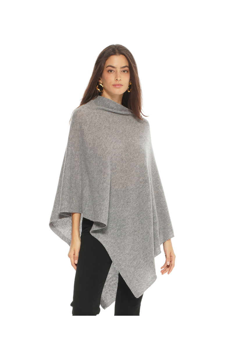 Monticelli Cashmere Essential Pure Cashmere Poncho, Main, color, Melange Gray