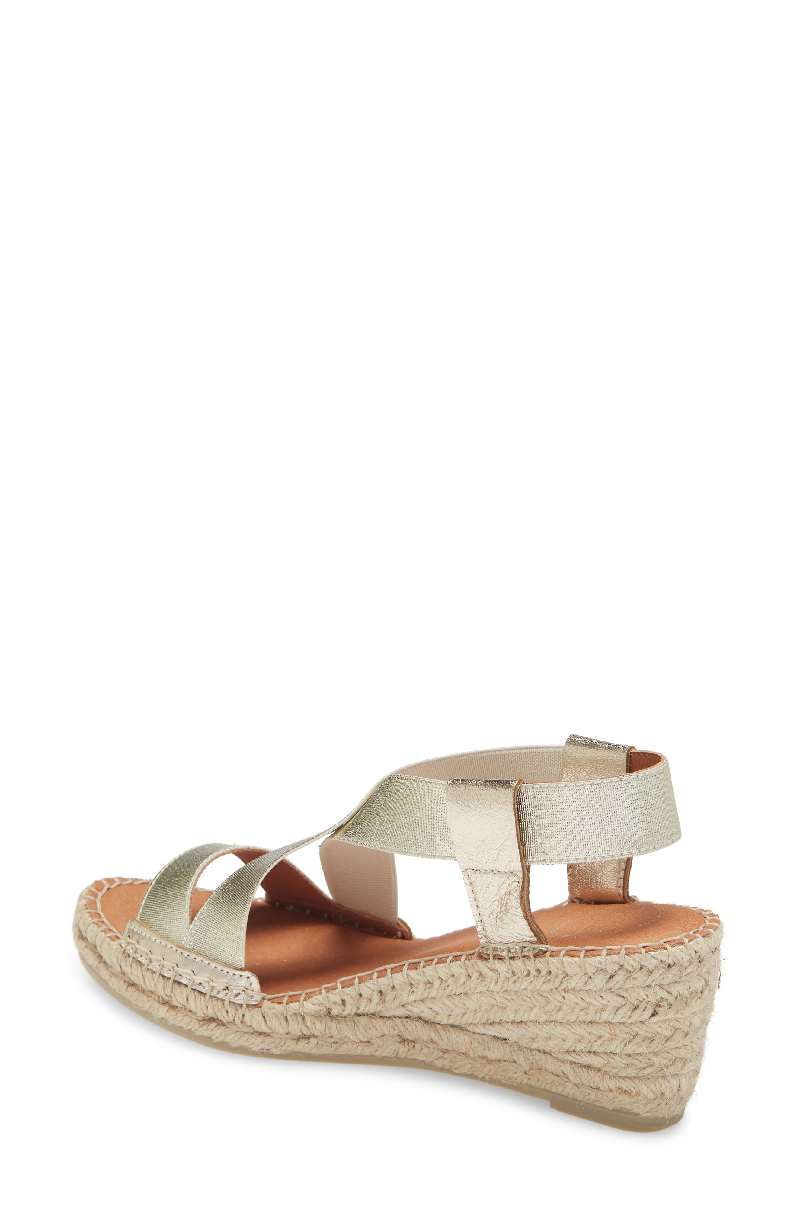 Toni Pons Tura Espadrille Wedge, Alternate, color, Platinum Leather