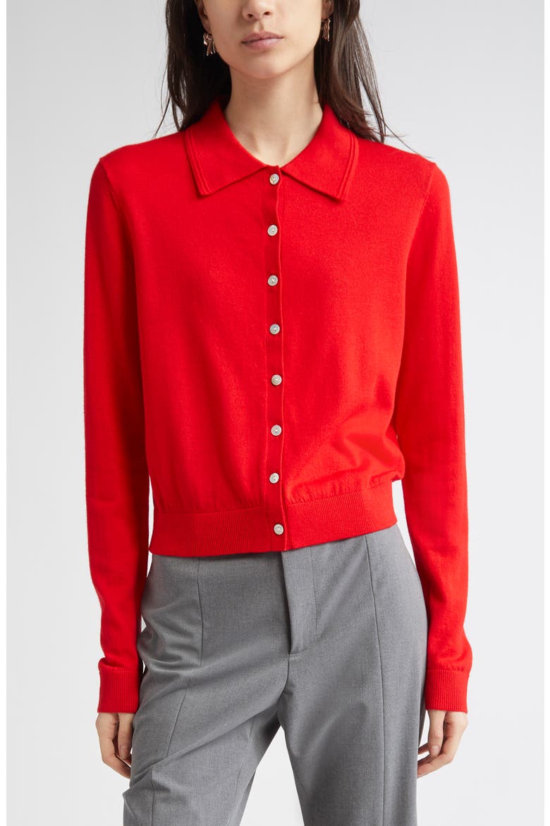 Summers Merino Wool Cardigan, Main, color, RED