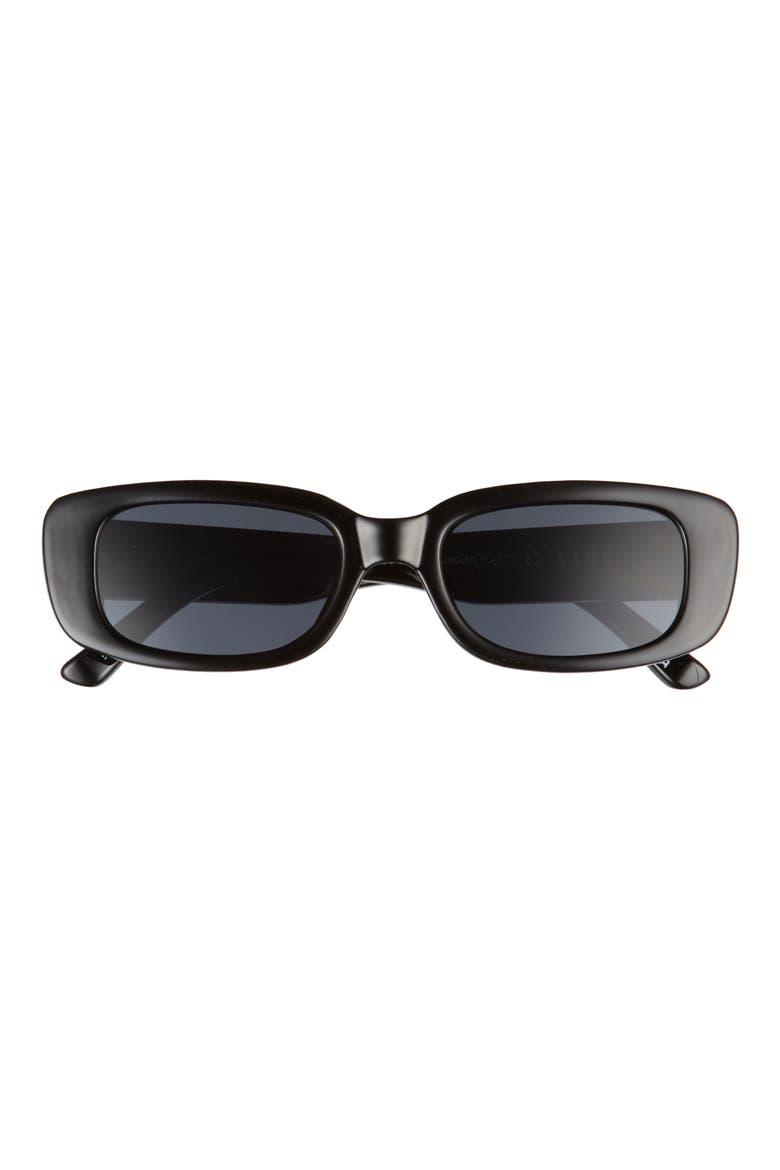 Ceres 51mm Rectangular Sunglasses, Main, color, BLACK / SMOKE MONO