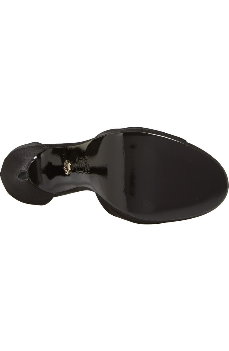 Nina 'Fabiola' Satin & Crystal Ankle Strap Platform Sandal, Alternate, color,