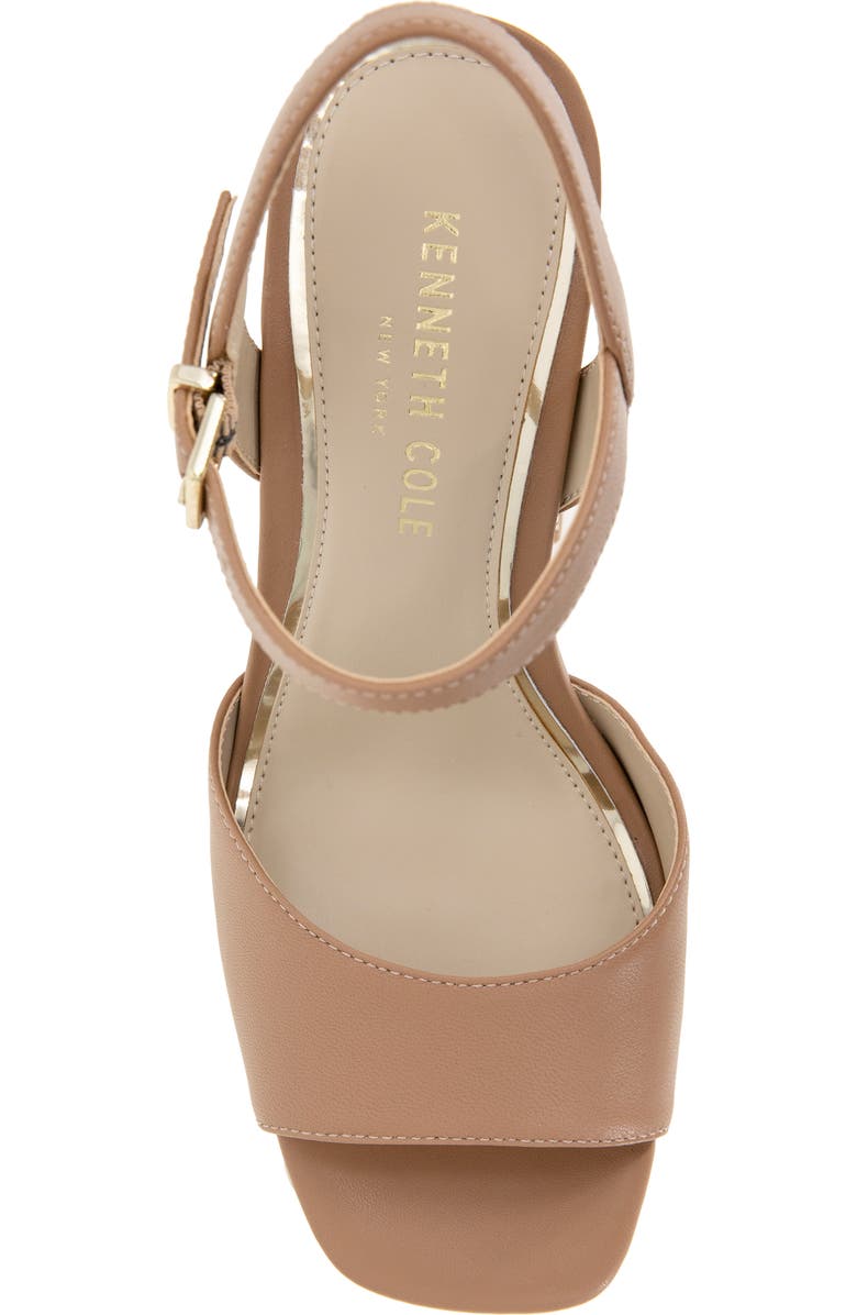 Kenneth Cole New York Dolly Stud Ankle Strap Platform Sandal, Alternate, color, Classic Tan Leather