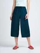 Kettlewell Cropped Wide Leg Linen Blend Trousers