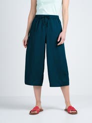 Kettlewell Cropped Wide Leg Linen Blend Trousers