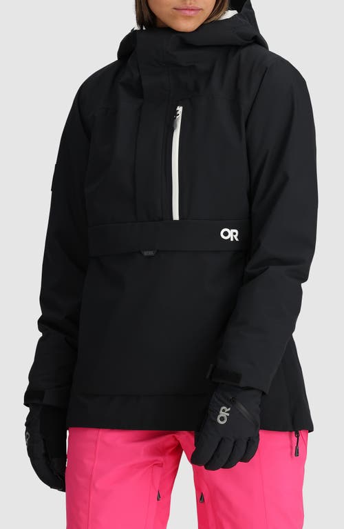 Outdoor Research Snowcrew Anorak in Black/Snow 