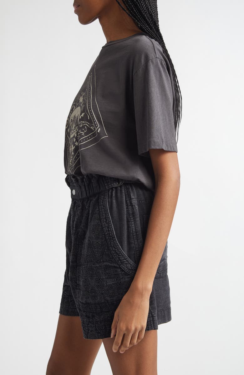 Isabel Marant Étoile Zewel Oversize Graphic T-Shirt, Alternate, color, Faded Black