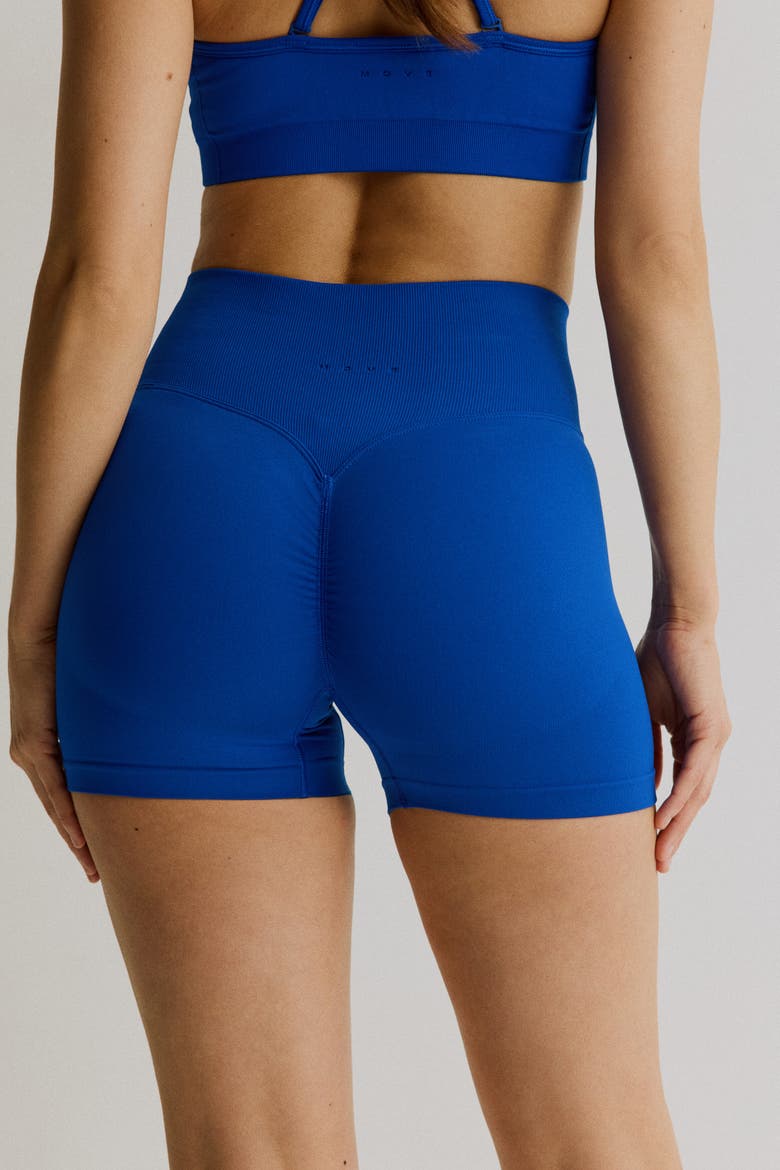 Seamless Scrunch Hotpants With Drymove, Alternate, color, Cobalt blue