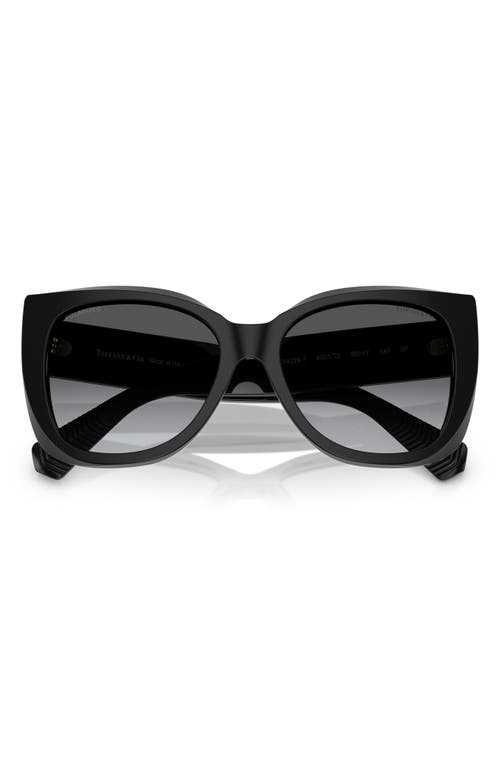 Tiffany & Co . 55mm Polarized Gradient Square Sunglasses In Black
