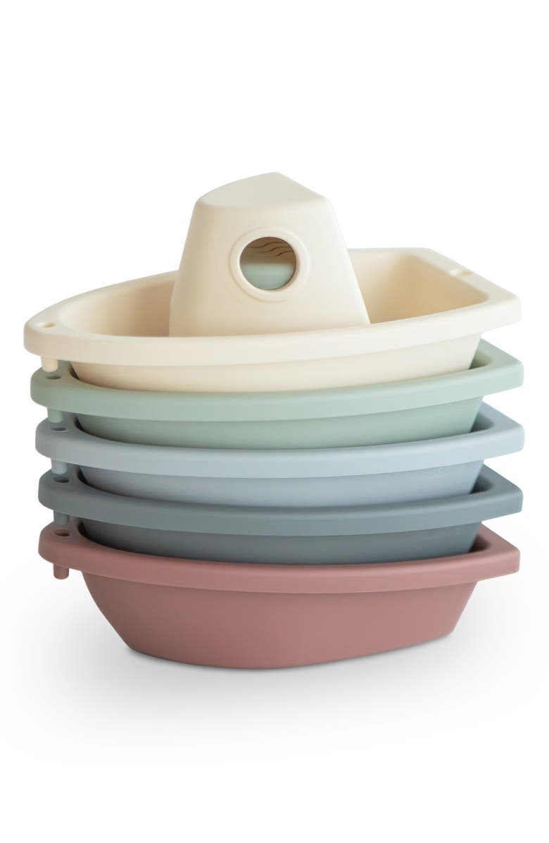 Mushie Set of 5 Bath Boats, Main, color, Original